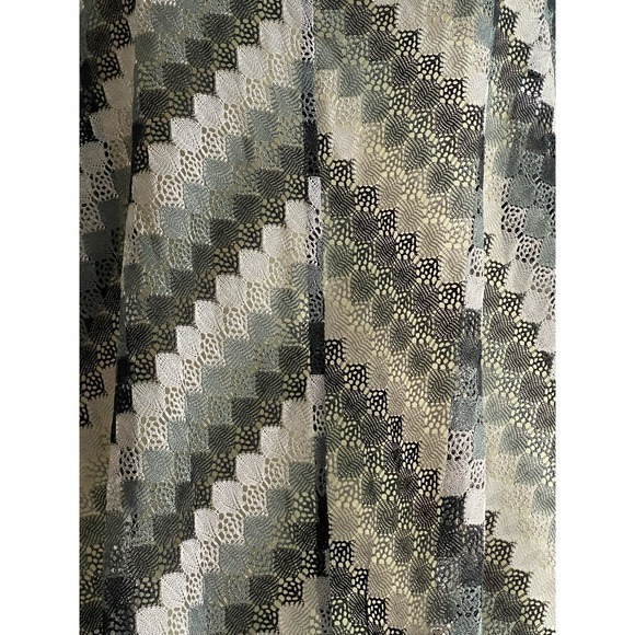 Black and Gray Crochet Cover Up Dress No Labels No Tags Size M‎ - Picture 4 of 5